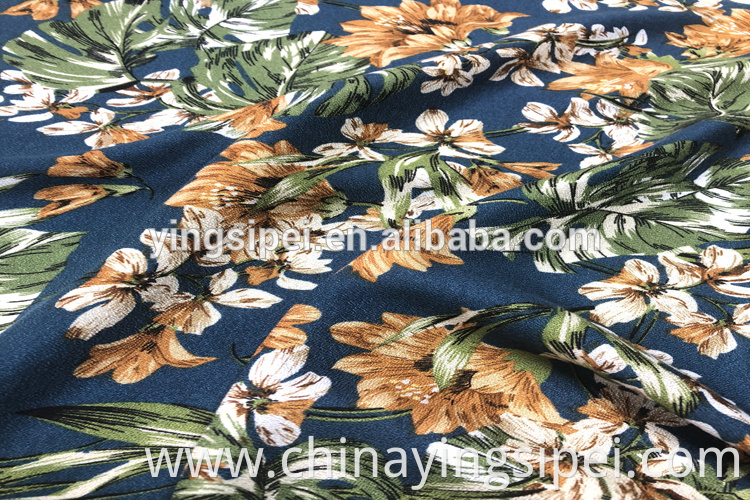 100% VISCOSE MOSS CREPE PRINTED FABRICS